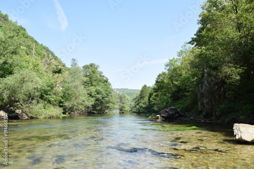 Treska river in Matka canyon. Skopje, Macedonia.