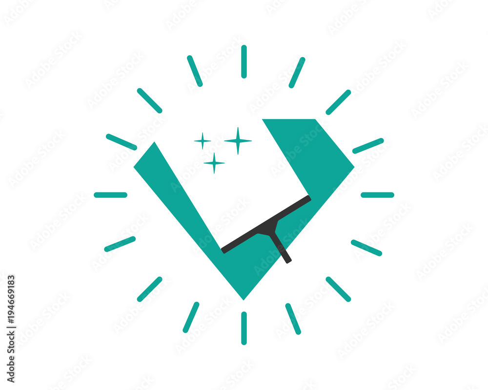 cleaning wiper the shining diamond emerald crystal jewel image vector icon cleaning wiper the shining diamond emerald crystal jewel image vector icon
