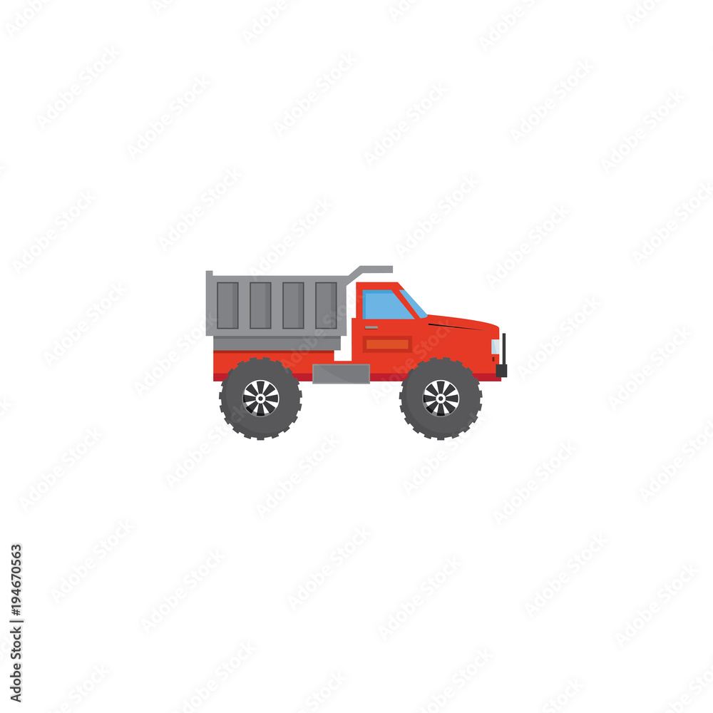 red truck vector icon