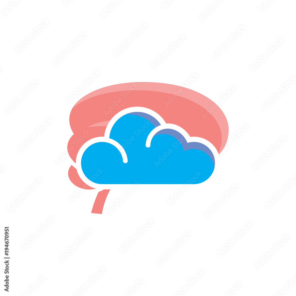 Cloud Brain Logo Icon Design Cloud Brain Logo Icon Design