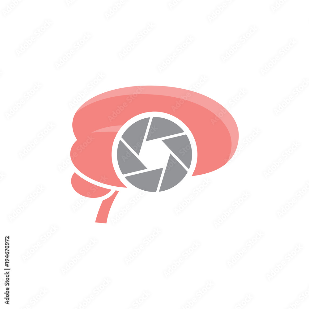 Lens Brain Logo Icon Design Lens Brain Logo Icon Design