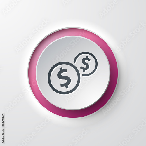 icône bouton argent finance dollar