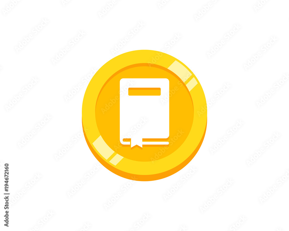 Coin Book Icon Logo Design Element Coin Book Icon Logo Design Element