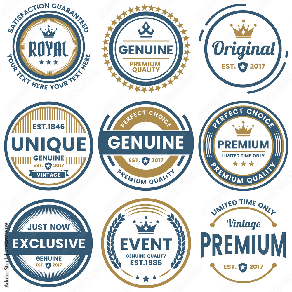 Fototapeta premium Vintage Retro Vector Logo for banner