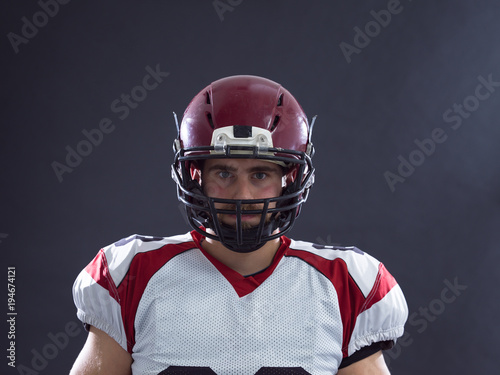 American Football Player isolated on gray © .shock