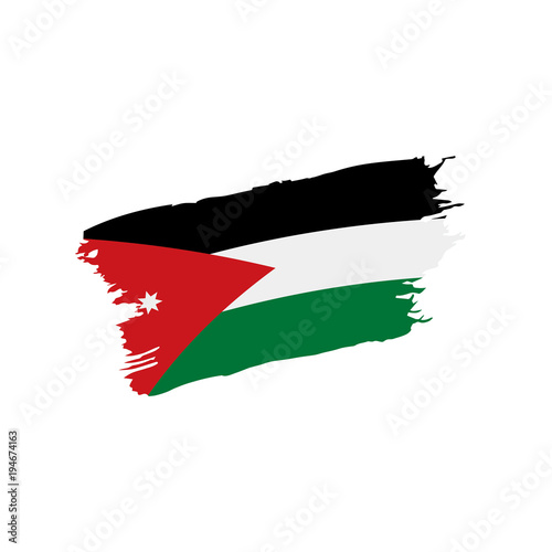 Jordan flag  vector illustration