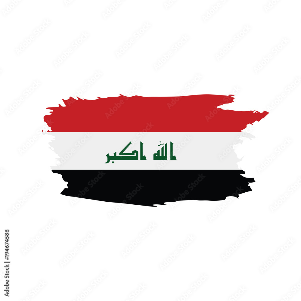 Iraqi flag, vector illustration