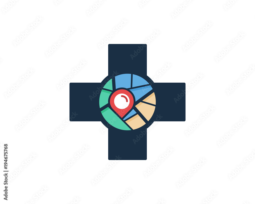 Health Map Icon Logo Design Element Health Map Icon Logo Design Element