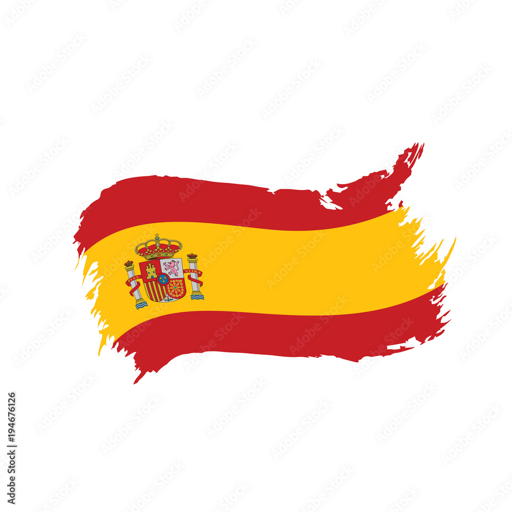 Naklejka premium spain flag, vector illustration