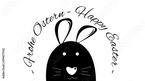 Karte zu Ostern mit Hase