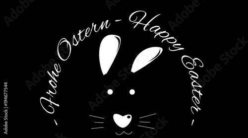 Karte zu Ostern mit Hase