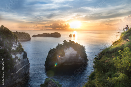 Nusa Penida Island, one of famous tourist Island attraction in Bali, Indonesia