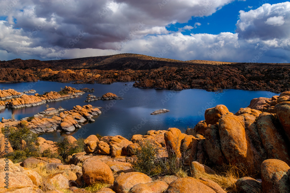 This is Watson Lake in the beautiful Granite Dells of Prescott, Arizona.  This is a very well known birding, hiking, sailing, and boating area.