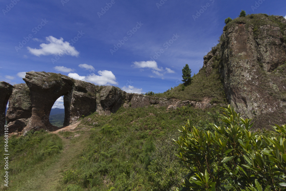 Holed stone in Urubici - Morro do Campestre.