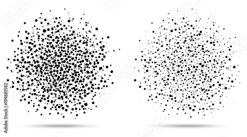 set of abstract blot of dots, vector illustration. Vector illustration