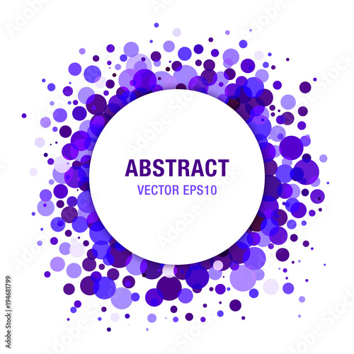 Violet Bright  Abstract Circle Frame Design Element. Vector illustration