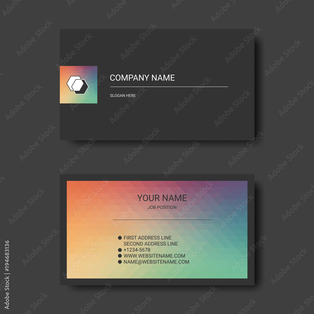 Fototapeta premium Colorful Abstract Business Card Templates