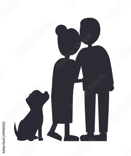 Married People and their Puppy, Family Poster