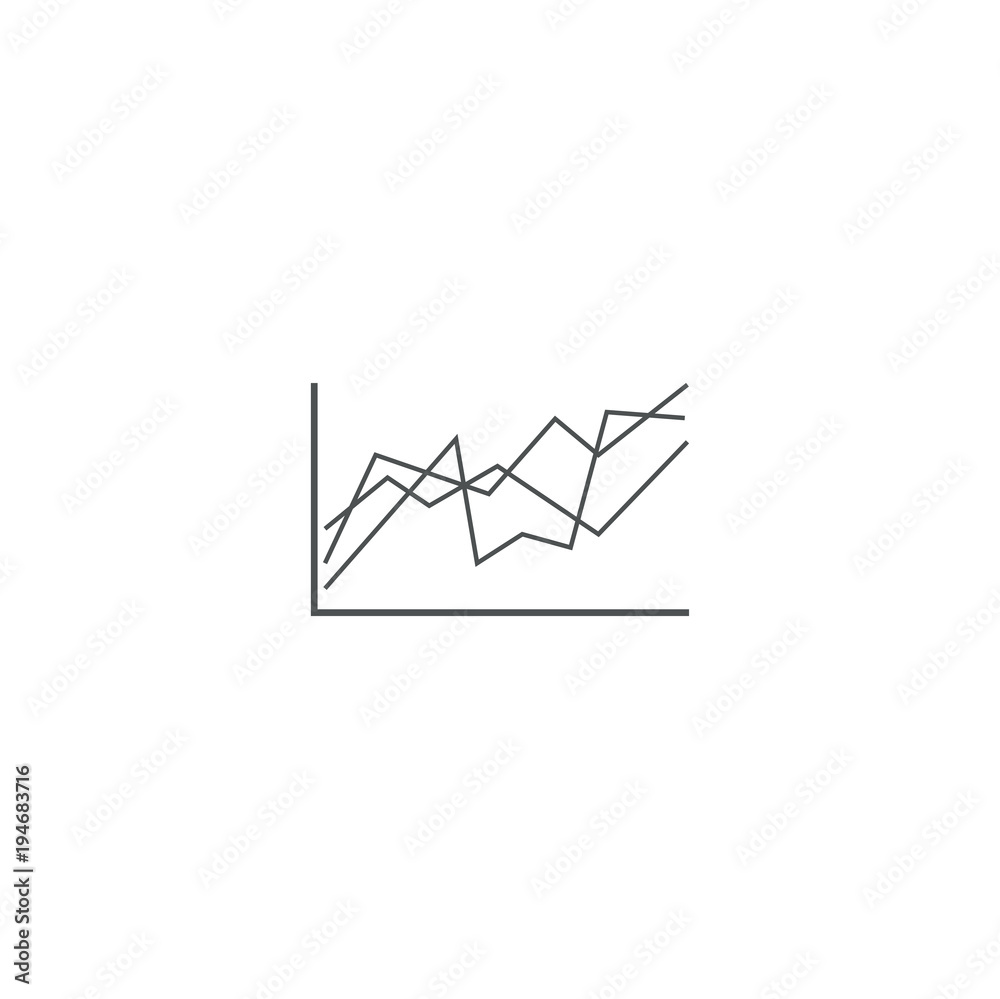 line graph icon. sign design line graph icon. sign design