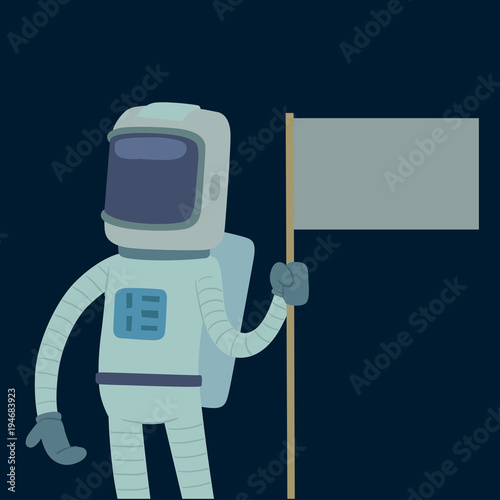 Astronaut in space vector character having fun spaceman galaxy cosmos atmosphere astronautics system fantasy traveler man.