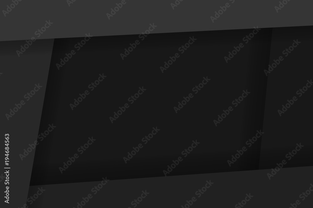 Modern Black abstract design geometric background, paper style