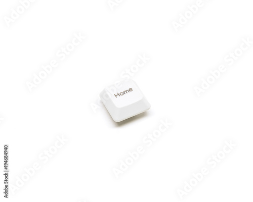 White keyboard button Home key isolated on white background