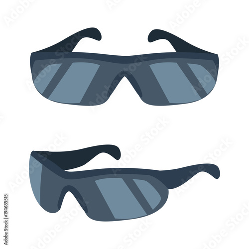 Cyclists Glasses Collection Vector Illustration