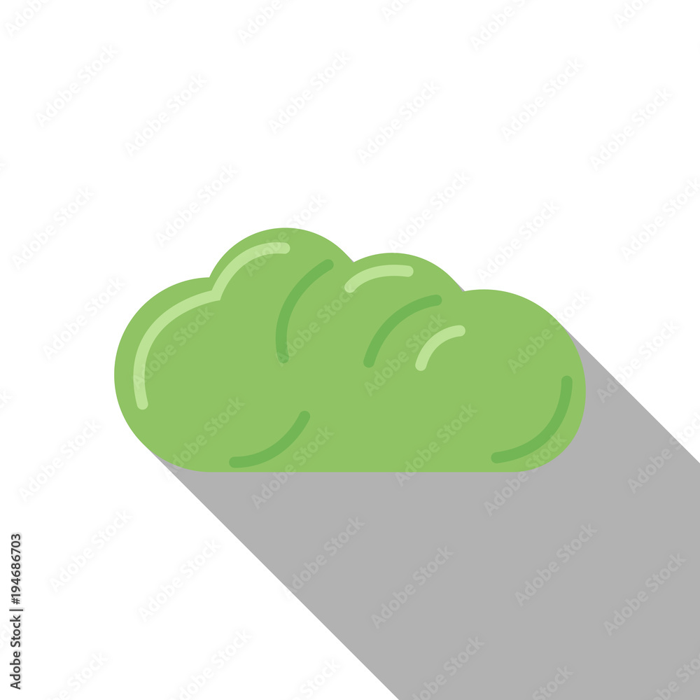 Flat icon of Bush on white background Flat icon of Bush on white background