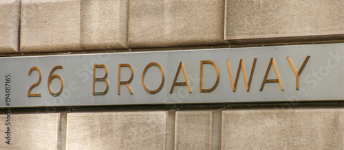 26 Broadway street the Lower Manhattan (Downtown). Downtown was originated at the southern tip of Manhattan Island in 1624