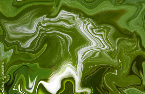 Marble ink colorful. Green marble pattern of the blend of curves. Abstract pattern.