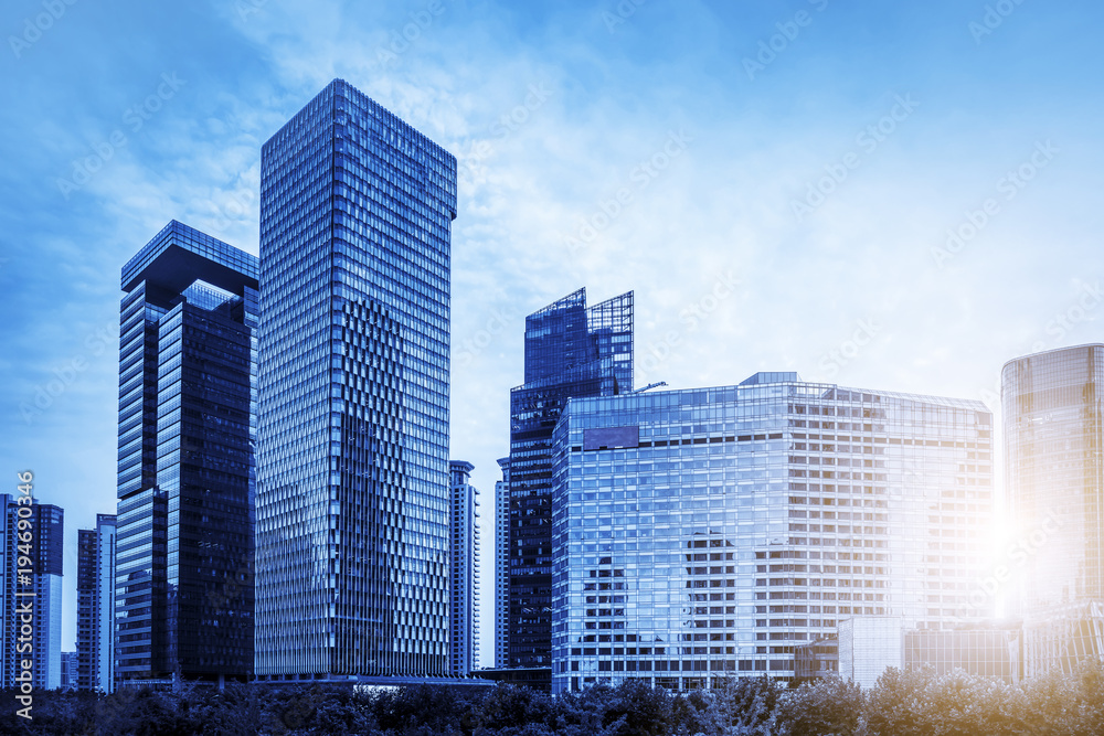 Urban building skyscrapers in Shanghai Financial District