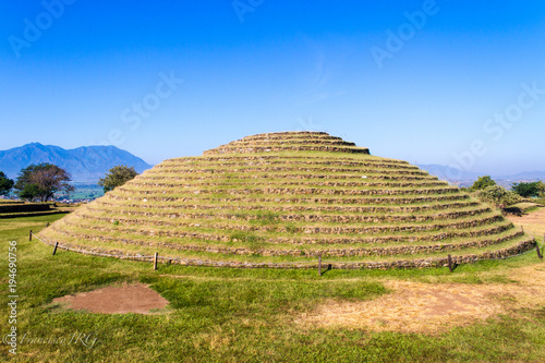 Circular pyramids of guachimontones of Teuchitlan in Mexico