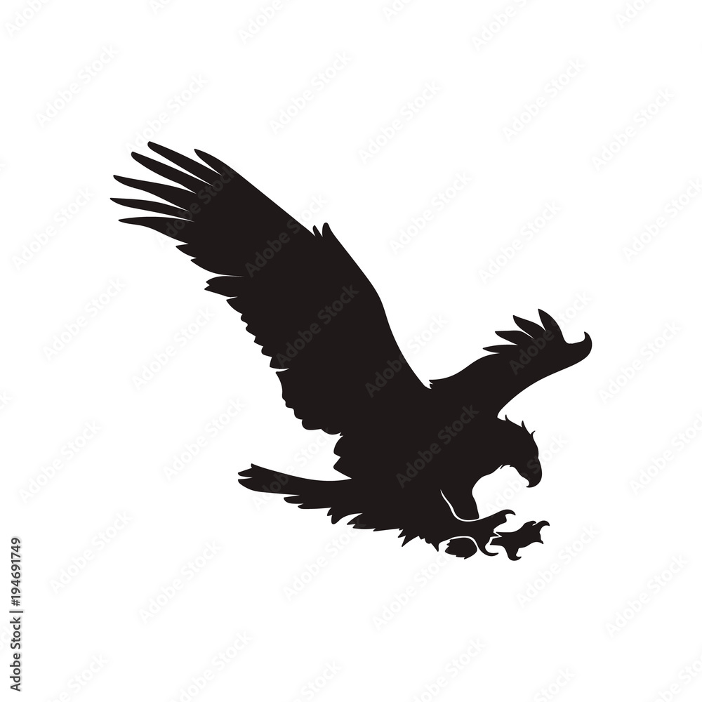 Fototapeta premium eagle silhouette vector