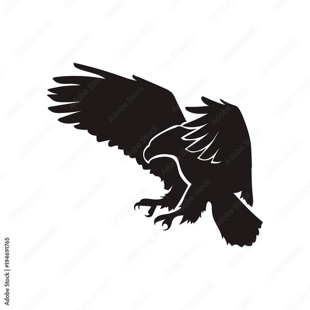 Obraz premium eagle silhouette vector