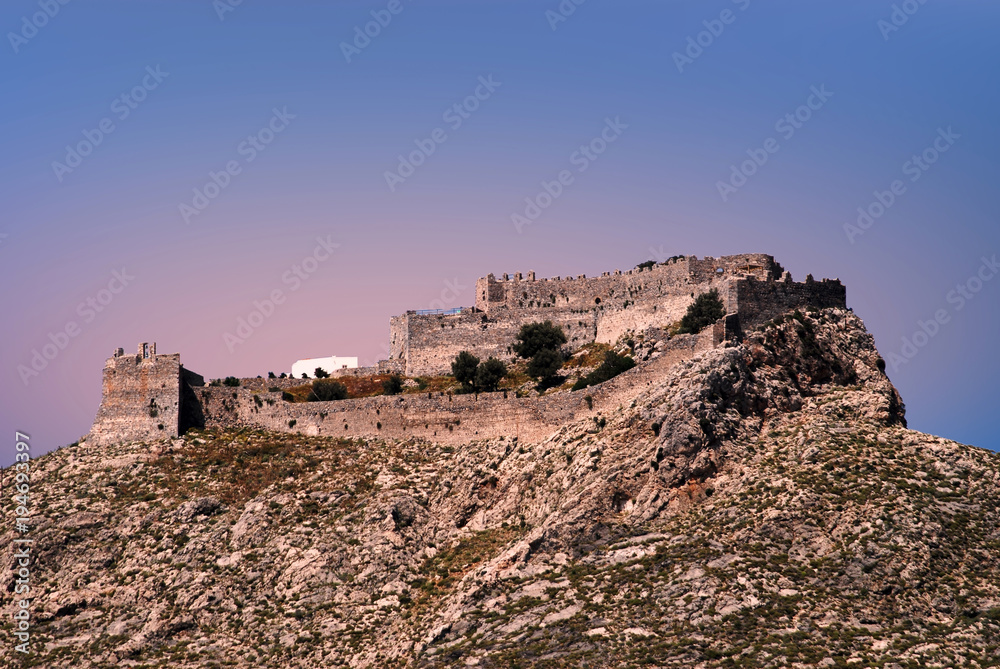The old Venetian fortress in Leros, Dodecanese islands, Greece.