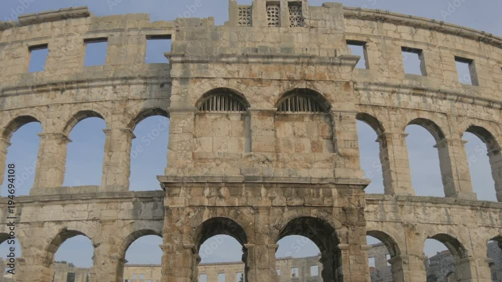 Stone wall of Pula Amphitheater Stone wall of Pula Amphitheater