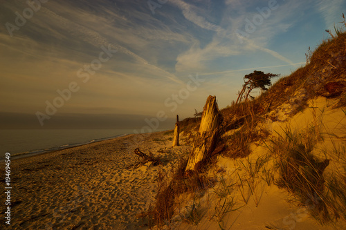 Lichtstimmung am Abend am Darßer Weststrand, Nationalpark Vorpommersche Boddenlandschaft, Mecklenburg Vorpommern, Deutschland. photo