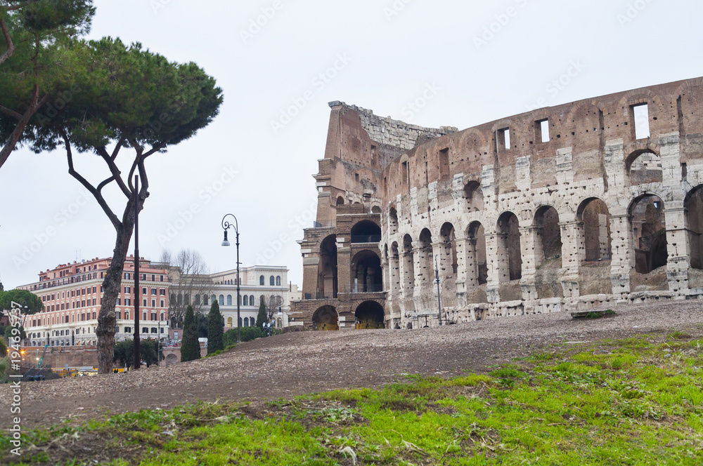 Colosseum of Rome, Italy. exterior view