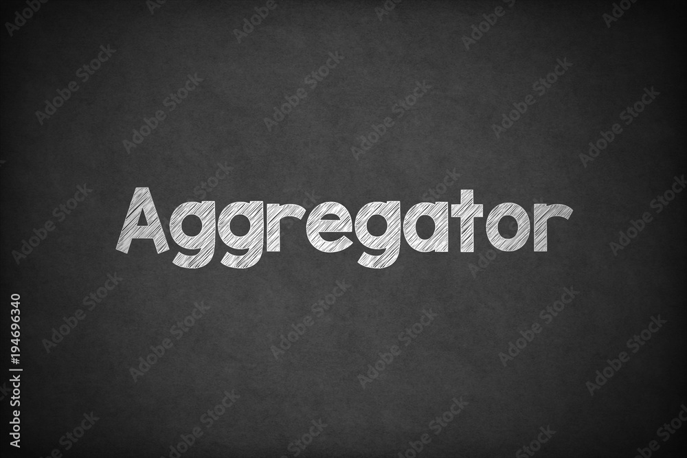 Obraz premium Aggregator on Textured Blackboard.