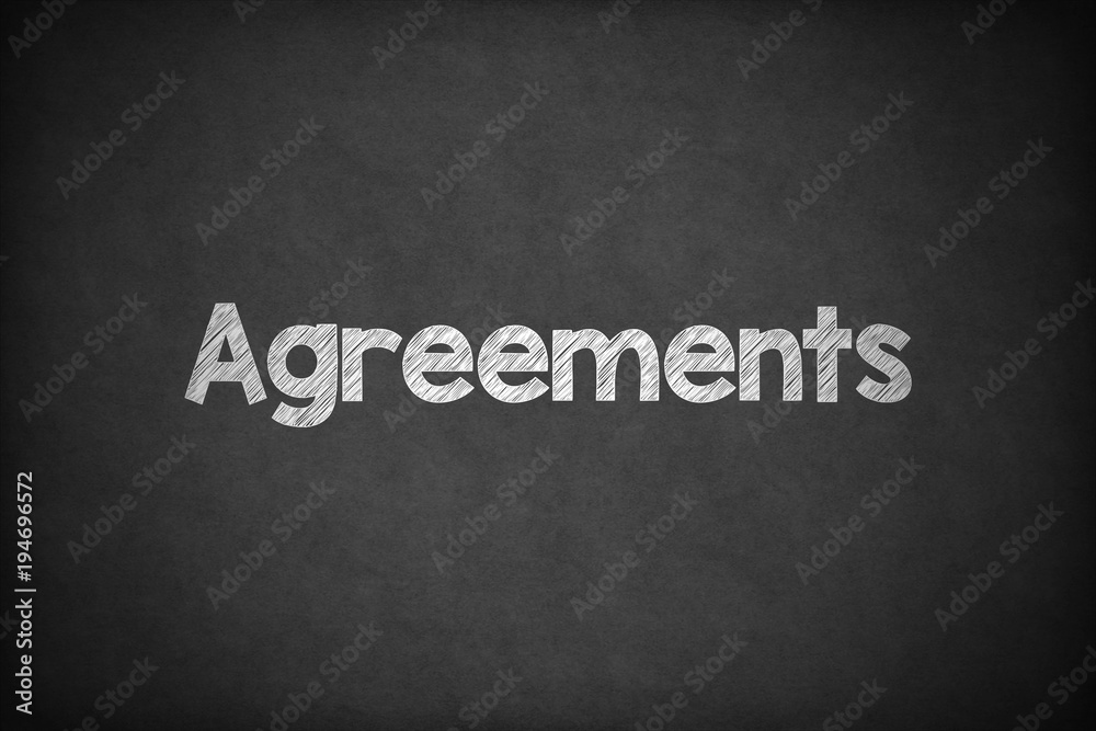 Obraz premium Agreements on Textured Blackboard.