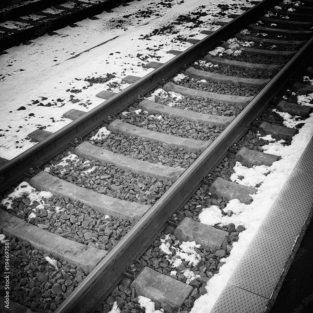 Eisenbahnschienen Stock-Foto | Adobe Stock