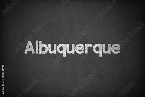 Albuquerque on Textured Blackboard.