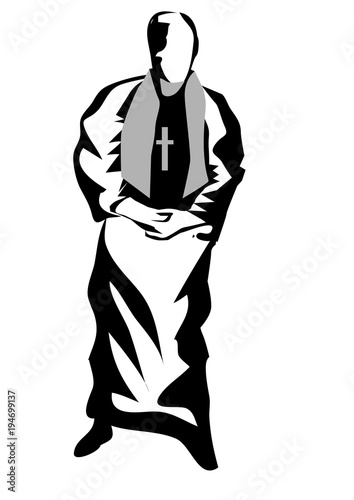vicar abstract silhouette
