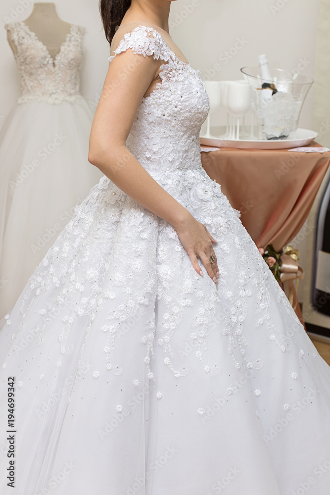 Bride with elegant wedding dress Bride with elegant wedding dress