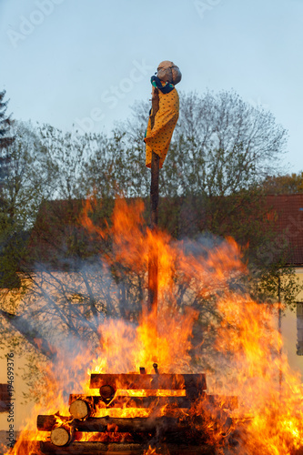 big fire, burning witches photo