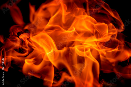 Fire flames background from Burning Paper © kardd