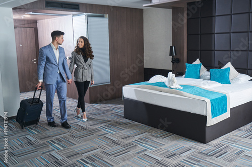 Arriving at a hotel room