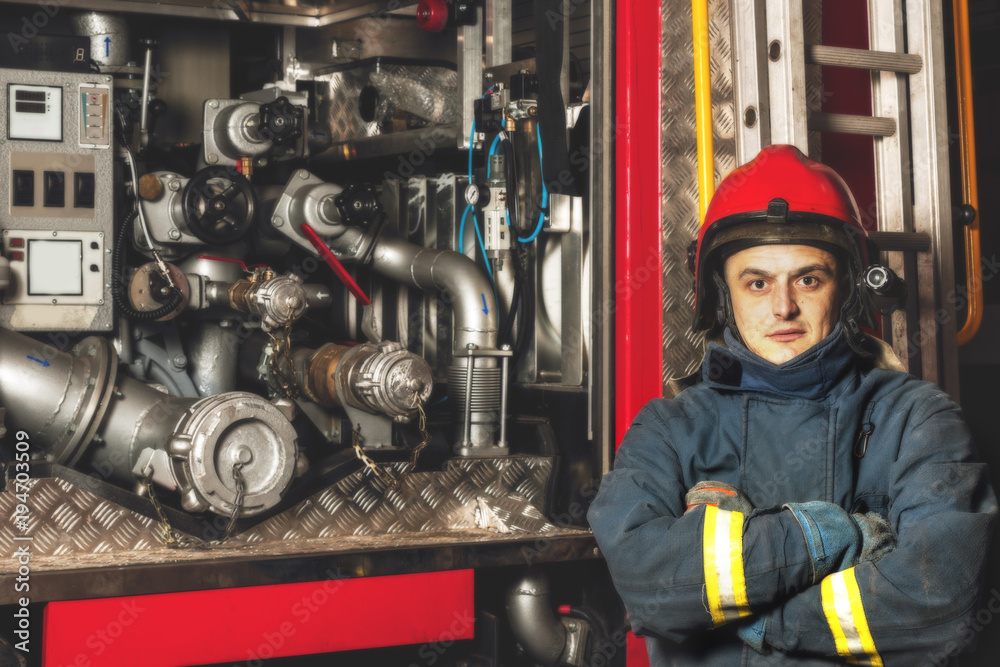 Fototapeta premium Firefighter Rescuer