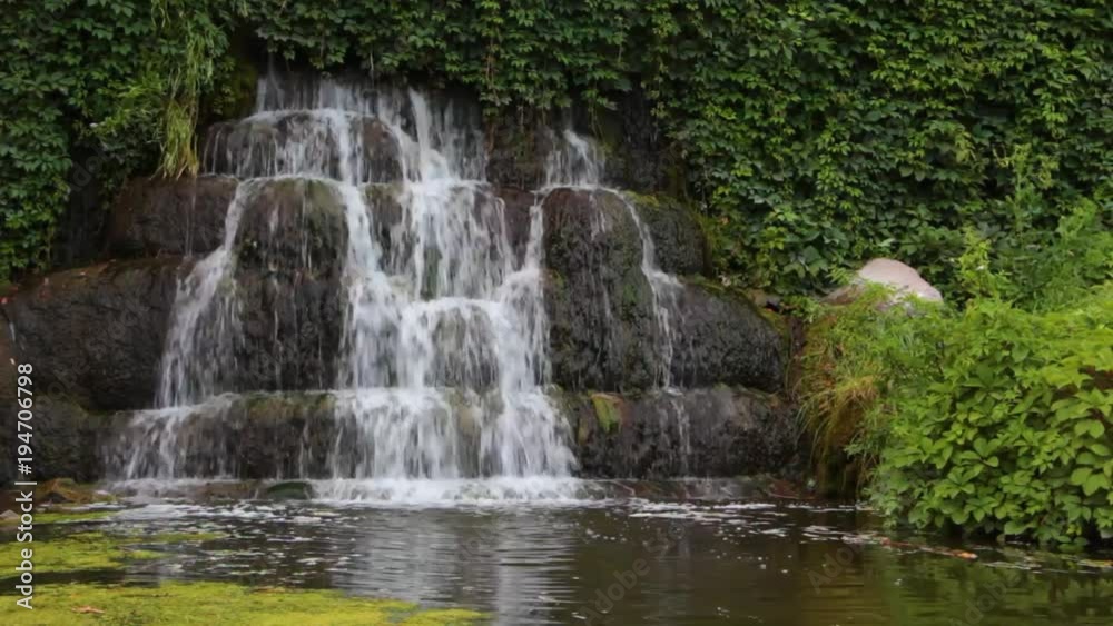 old artificial decorative waterfall with three modulations old artificial decorative waterfall with three modulations