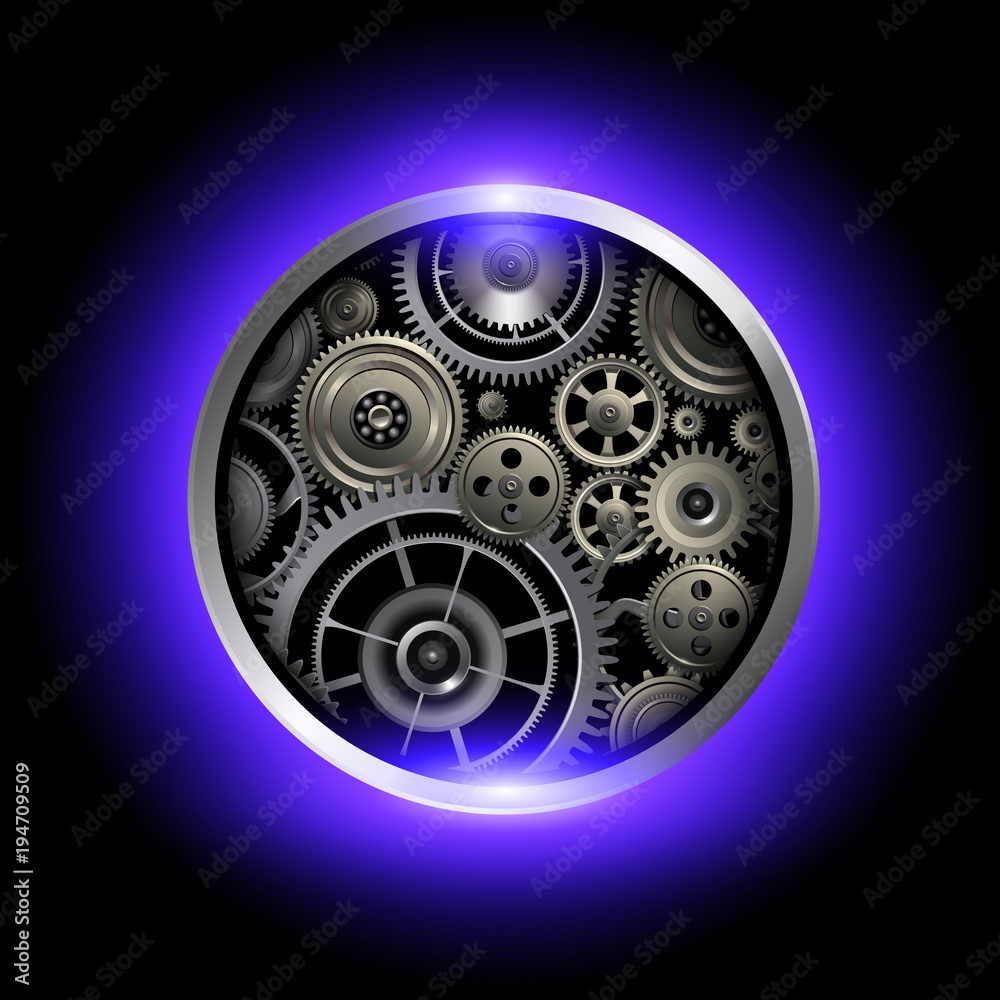 Technology background with gears.
